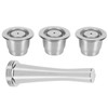 Coffee Capsule Set Stainless Steel Reusable Refillable Capsule Fit for
