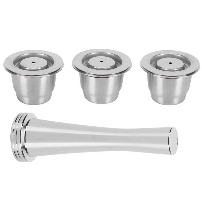 Coffee Capsule Set Stainless Steel Reusable Refillable Capsule Fit for