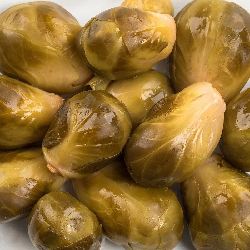 Amish Wedding Mild Pickled Brussel Sprouts, Two 16 oz Glass