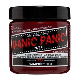 MANIC PANIC Classic Vampire Red Semi Permanent Hair Color - Deep Blood Red Hair Dye for Women & Men That Lasts 4-6 Weeks - Vegan, Ammonia & Cruelty-Free - Create & Mix Custom Shades (4oz)