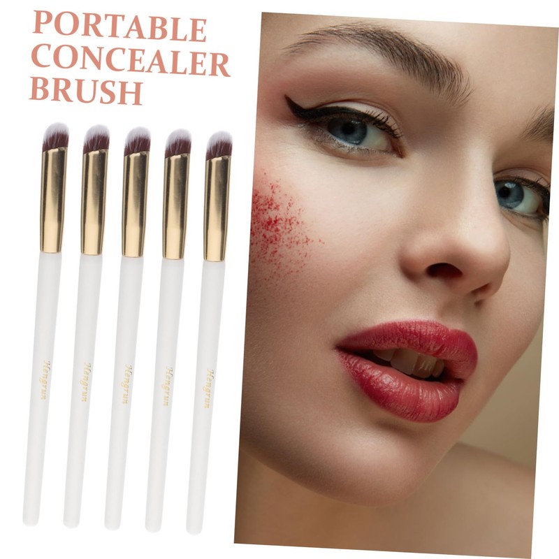 Baluue 10pcs Angled Concealer Brushes Eye Makeup Brushes for Smooth