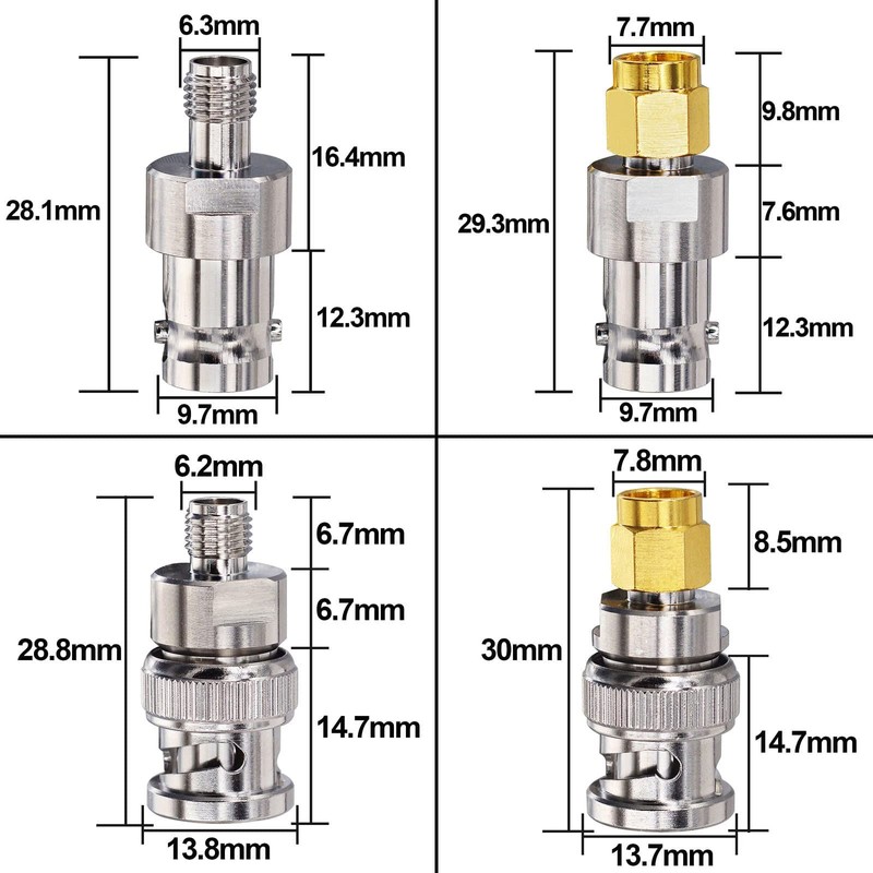 Onelinkmore BNC to SMA Coax Adapter for Baofeng UV-5R Ham