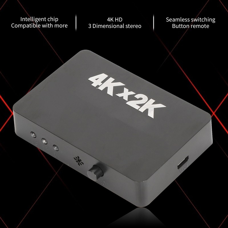 3 Input 1 Output Switcher HDMI-Compatible 2Kx4K HD Video Signal
