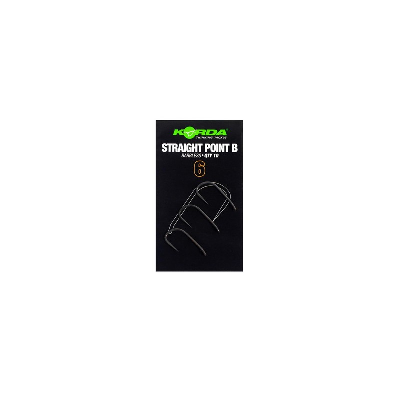 Korda Straight Point Barbless Qty 10 (Size 4)
