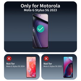 Screen Protector and Camera Lens Protector for Motorola Moto G Stylus 5G 2023, Double Shatterproof HD Tempered Glass Film, [9H Hardness][Impact-Protection][Anti-Shatter][Anti-Scratch], 3-Pack Each