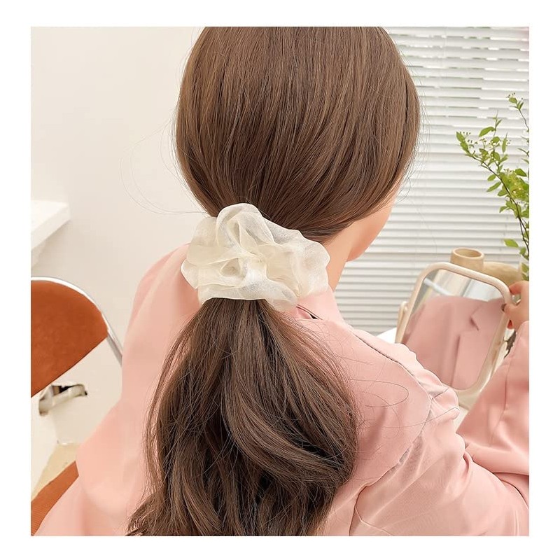 [LAMINGKI] Mingkipuff Sheer Aesthetic Hair Tie Scrunchies for That Girl