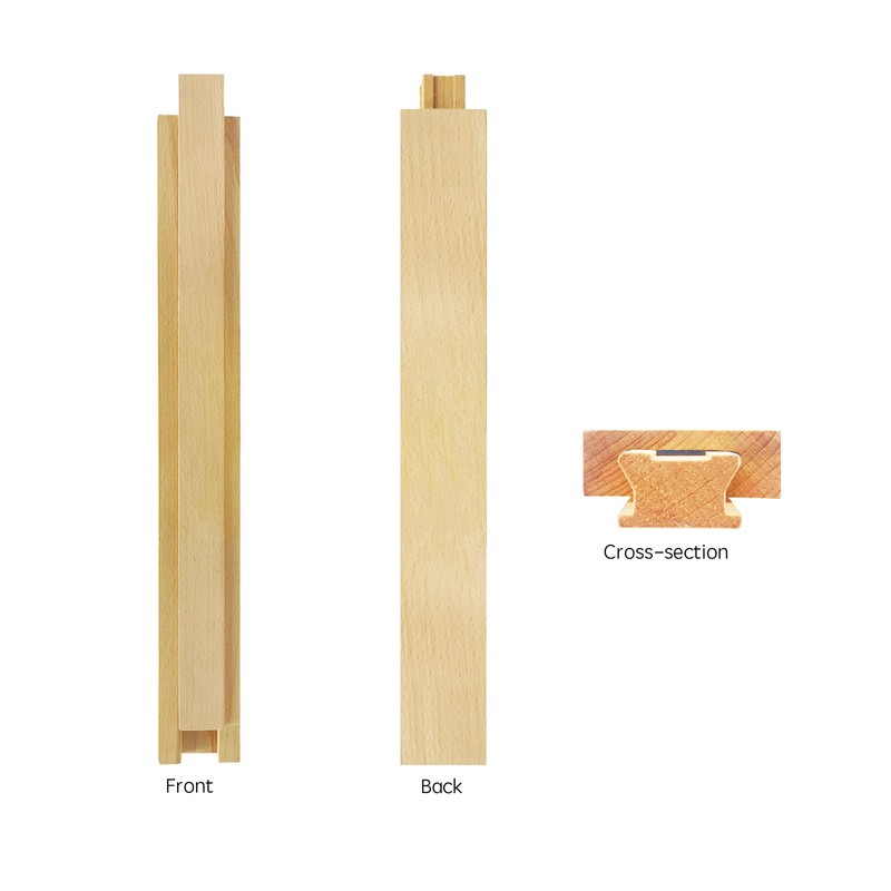 Wooden Undermount Drawer Slides Classic Guide Center Mount Track 15.7