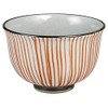 丼 : 有田焼 千筋 軽々多用丼(赤) Japanese Bowl Pottery/Size(cm) Φ13.2x8.4/No:806240