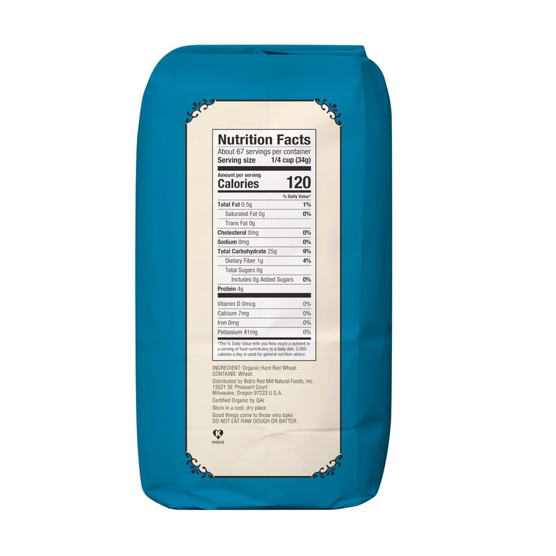 Bob's Red Mill Organic All Purpose Unbleached Flour, 5 lb