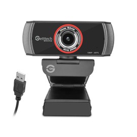 GETTTECH Camara Web para Streaming FHD 1080p 30FPS, Cancelación de Ruido USB Tipo-A, H.264, JPEG, YUY2.