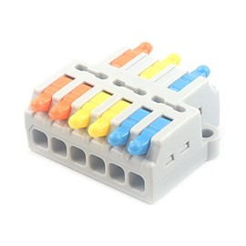 JOYELEC Pack of 8 Connection Terminals, D3-6 Quick Connection Terminal Cable Connector, Compact Plug-In Terminals, 3 Inputs/6 Outputs, Cable 0.08-2.5 (4.0) mm², 250V, 32A Conductor Clamp