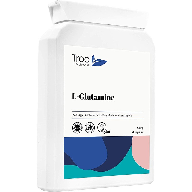 L-Glutamine Supplement (500mg) - 90 High Strength Capsules - Targeted