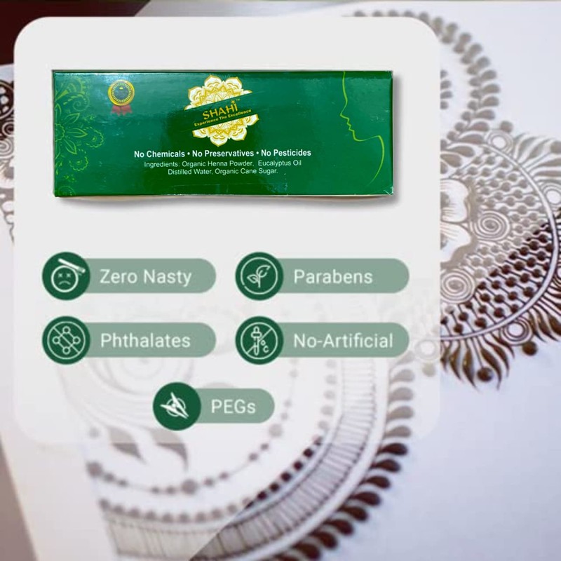 Shahi 3 Pack 100% Natural Henna Cones, Ready to Use