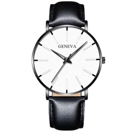 AMDWATCH Geneva Large Dial Ultra-Thin Waterproof Quartz Watch