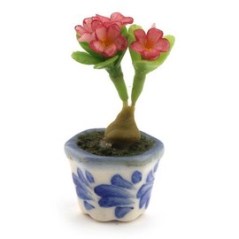 MyTinyWorld Dolls House Miniature Red Plumeria