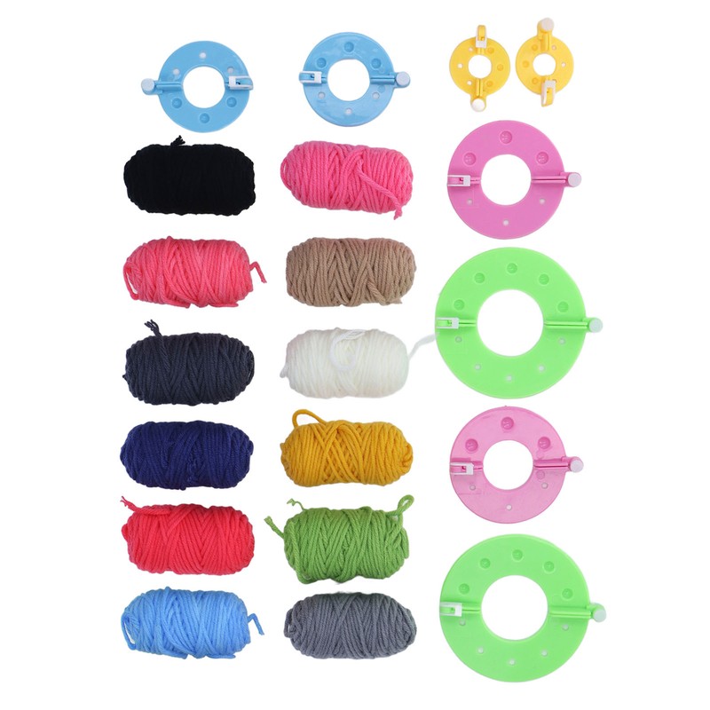 Pompom Maker 4 Different Sizes Easy Operation Plastic Pom Maker
