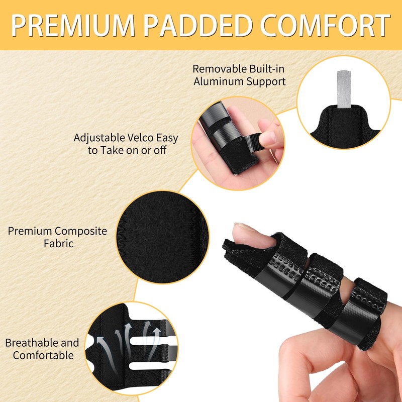 Finger Splint, 4 Pcs Trigger Finger Splint, Finger Brace with