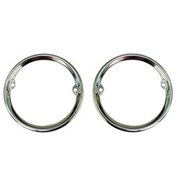 United Pacific Stainless Steel Tail Light Bezel Set 1955-59 Chevy and GM Stepside Truck