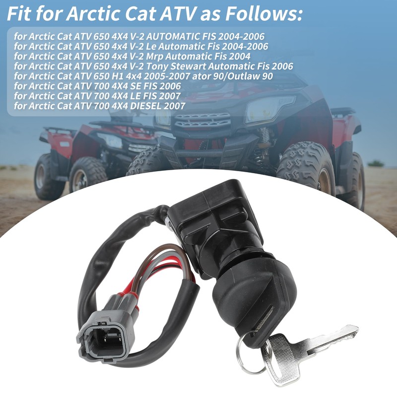 Motoforti Ignition Key Switch for Arctic Cat ATV 650 700
