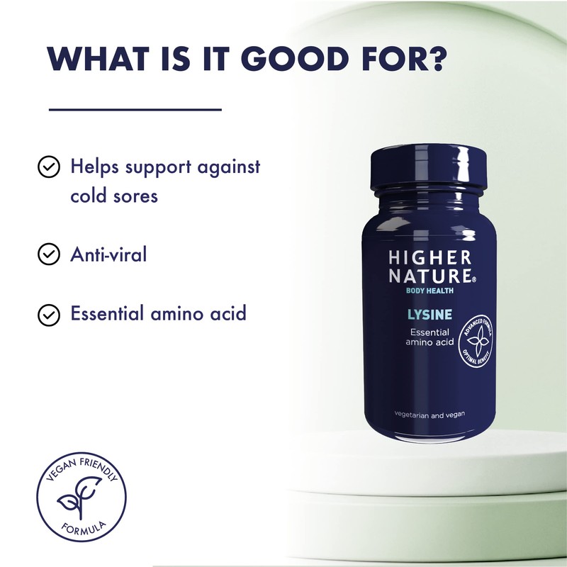Higher Nature - Lysine - Essential Amino Acid- 500mg -