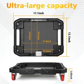 ELAFROS Tool Creeper Rolling Tool Tray With 4 Swivel Casters Caddy Tray For Automotive, Mechanics, DIY enthusiasts, and garages,55 lbs Capacity