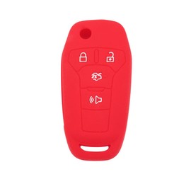 segaden funda de silicona para Ford Fusion 4 botón Flip Remoto Clave cv2711, Rojo