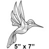5"x7" Exquisite Clear Glass Hummingbird Bevel Cluster EC172