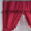 Stoneberry Home Ruffled Shower Curtain Set, Burgundy