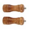 2PCS Wood Pepper Grinder Adjustable Coarseness Efficient Grinding Pepper Mills