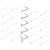 VCMART Clear Nose Rings Clear Nose Studs for Work Plastic
