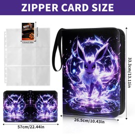 Egmelos Sammelalbum für Karten, Sammelkarten Album, 50 Seiten 900 Karten Kapazität, Sammelalbum Karten Album, Sammelalbum, Geschenk Karten Heft Für Jungen Mädchen Sammler (A-9)