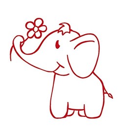 TimeTEX Silkscreen Stamp "Perpetuum" Round "Elephant"