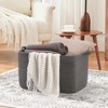 OIASKET Large Toy Basket, Rectangle Woven Rope Storage Basket for