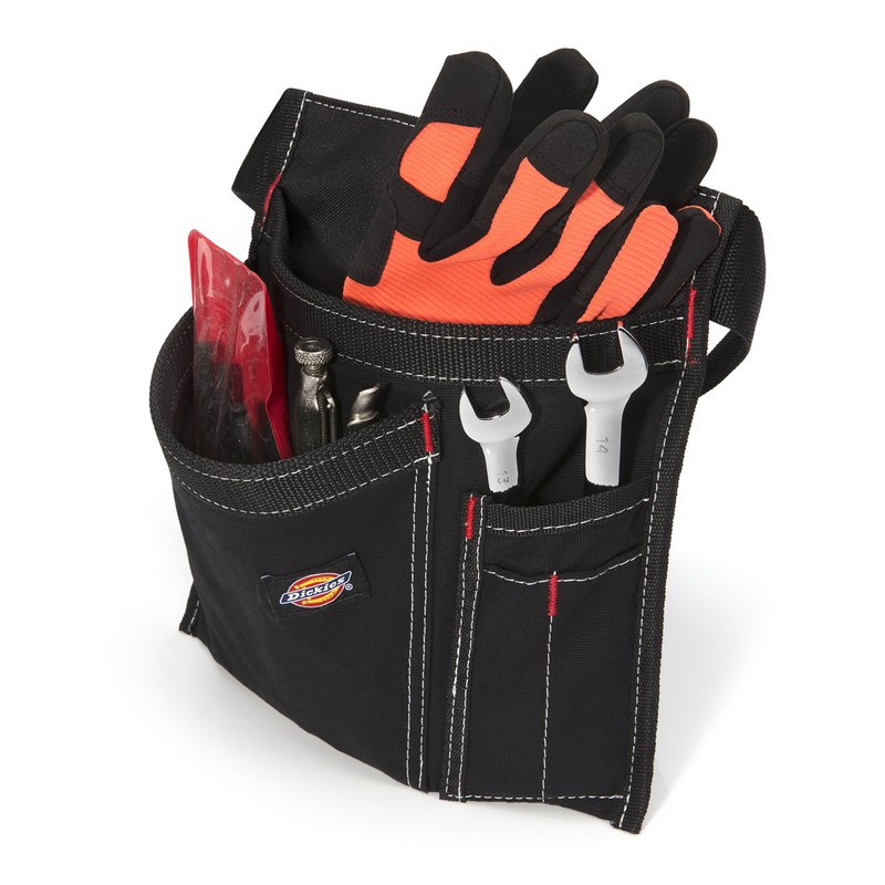 Dickies 5-Pocket Single Side Tool Belt Pouch/Work Apron, Durable Canvas