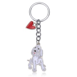 HUAAPLEGO Cute Pets Dog Keychain Portable Metal Puppy Key rings Basset Hound Dog Themed Party Favors Car keychains Bag Charms Purse Decoration