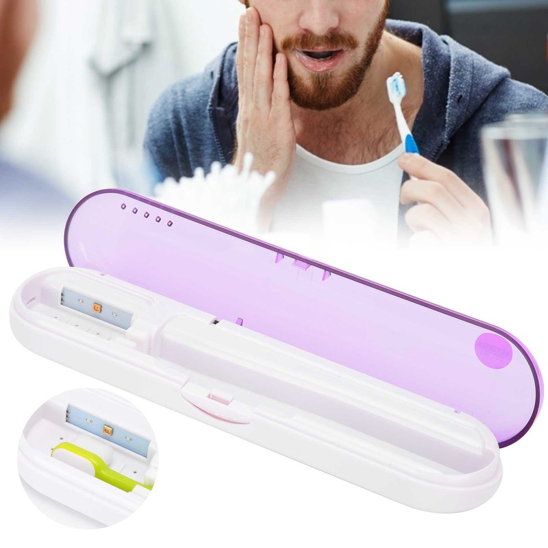 ZL‑08L UV LED Toothbrush Holder Cleaner Portable Ultraviolet Toothpaste CleanerPurple