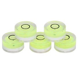 5Pcs Mini Bubble Level, 15mm Round Circular Bullseye Bubble Spirit Level, for Balance Scale, Tripod, Phonograph, Turntable