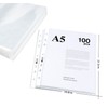 Pack of 100 Transparent Document Wallets DIN A5, Extra Strong
