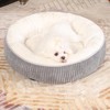 Bedfolks Waterproof Donut Cat and Dog Bed,20 Inches Calming Round