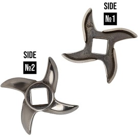 Steel Blade for Hand Meat Grinder - Pack of 2 - Size #8 - Replacement Metal Cutting Blade Knife - Electric Grinding Accessories Blades Parts