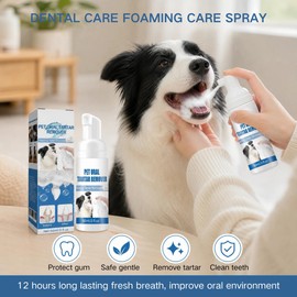 ZBMCYHCXH Pet Dental Foaming Care Spray for Dogs and Cats, Minimize Tartar and Plaque Buildup, Supports Gums Oral Health, Support Teeth Clean, Fresh Breath, No Brushing