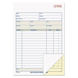 TOPS 46500 Sales Order Book, 5-9/16 x 7-15/16, Two-Part Carbonless, 50 Sets/Book