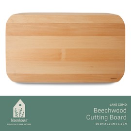 Bloomhouse - Two Time Oprah's Favorite Things Winner - 24 X 16" Made in Lake Como, Italy Oil Coated Italian Beech Wood Cutting Board - Extra Large