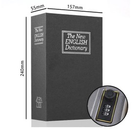 siawadeky Dictionary Safe, Hidden Safe, Dial Type, 3 Digit PIN Code, Pad Locker Security, Security Storage, Book Safe, PIN Code Box, Wallet, Storage Box, Valuables, Storage Box, Home Use, Storage Box, Integrates Into Bookshelves