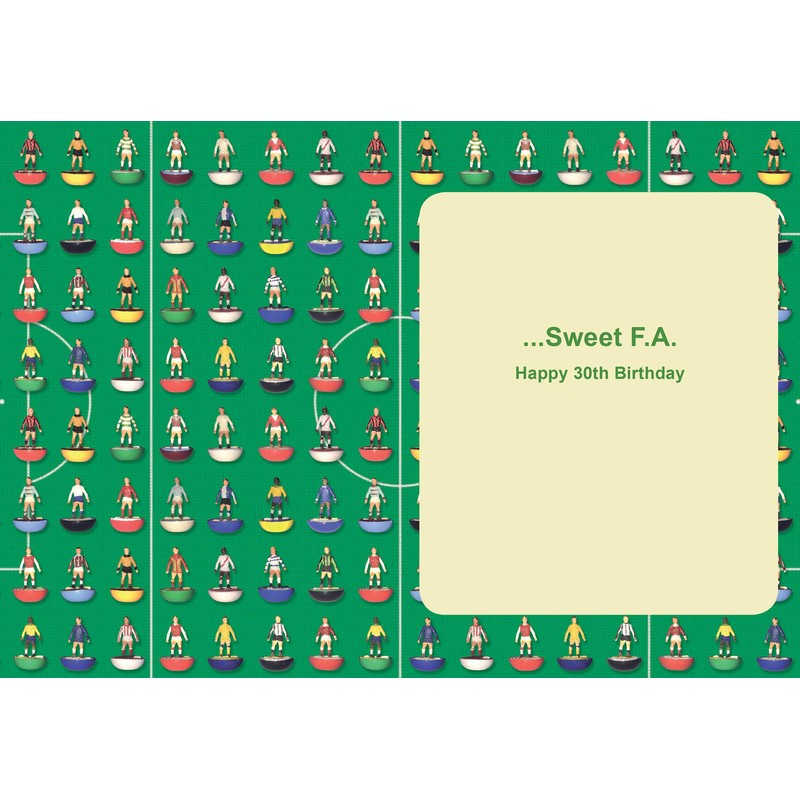 Subbuteo 30th Birthday Card