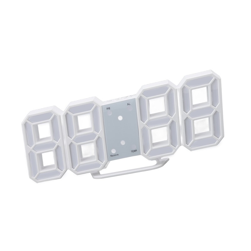 3D LED Digital Clock Time Temperature Display Night Light Alarm