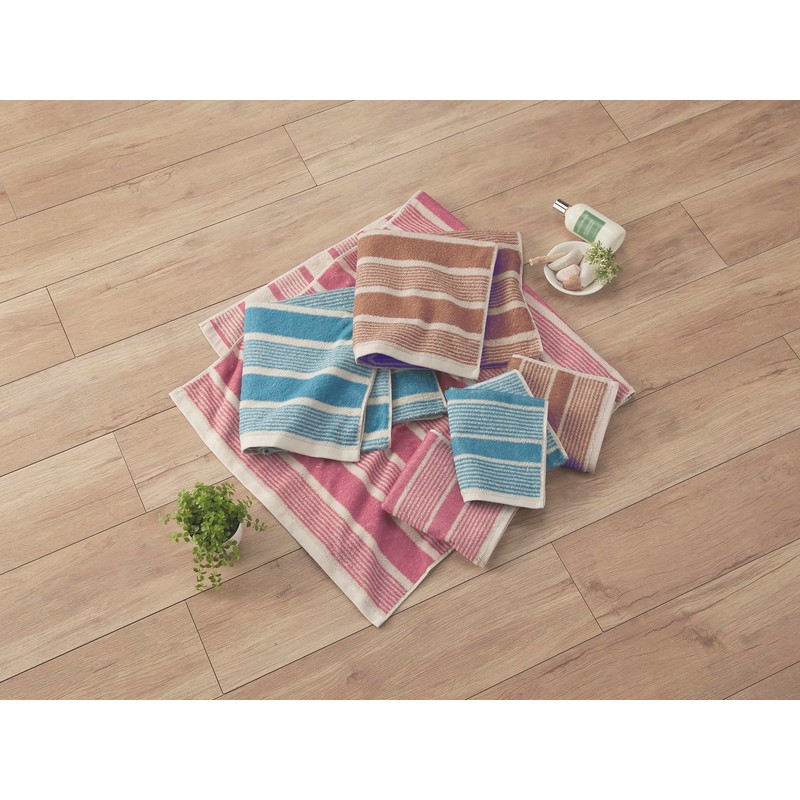 Kosugizen Face Towel, Soft Cotton Border, 13.4 x 31.5 inches