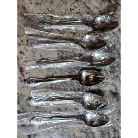 Customcraft New CUSTOMCRAFT Stainless Sample Flatware Spoons Monogram "B”  Lot Of 6