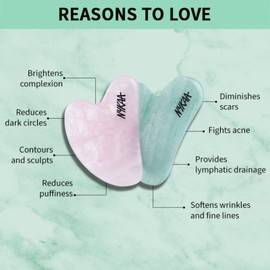 Nykaa Naturals Gua Sha Stone - Tones Facial Muscles, Reduces Eye Bags - Prevents Acne and Reduces Black Circles - Green Jade - 1 pc