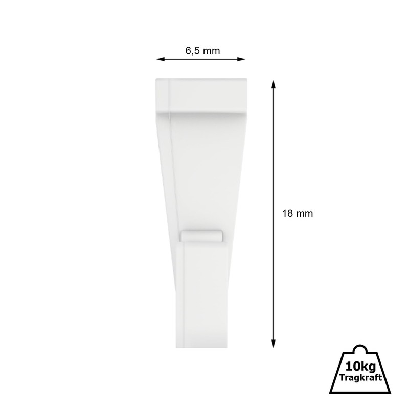Sliding Hooks in White for Picture Rails Gallery Rails -